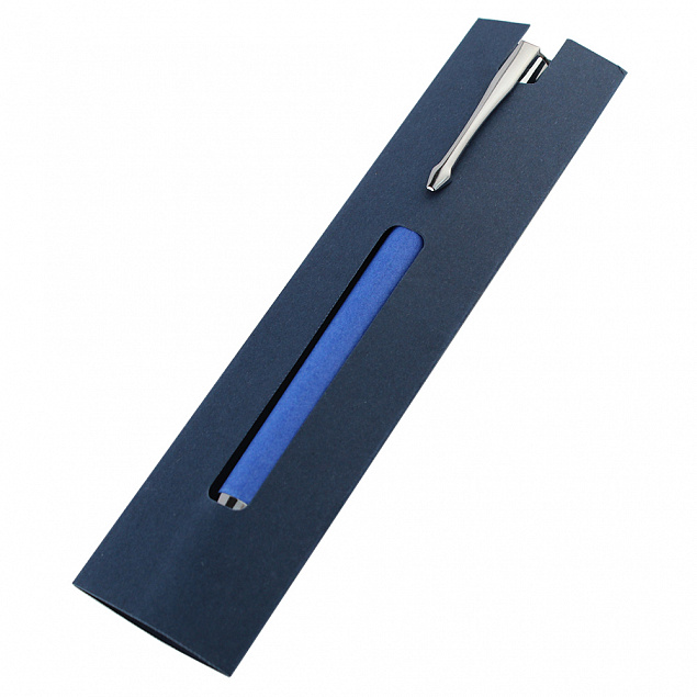 Чехол для ручки &quot;Каплан&quot;, синий с логотипом в Волгограде заказать по выгодной цене в кибермаркете AvroraStore