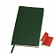 Бизнес-блокнот "Funky", 130*210 мм, зеленый, красный форзац, мягкая обложка, в линейку с логотипом в Волгограде заказать по выгодной цене в кибермаркете AvroraStore