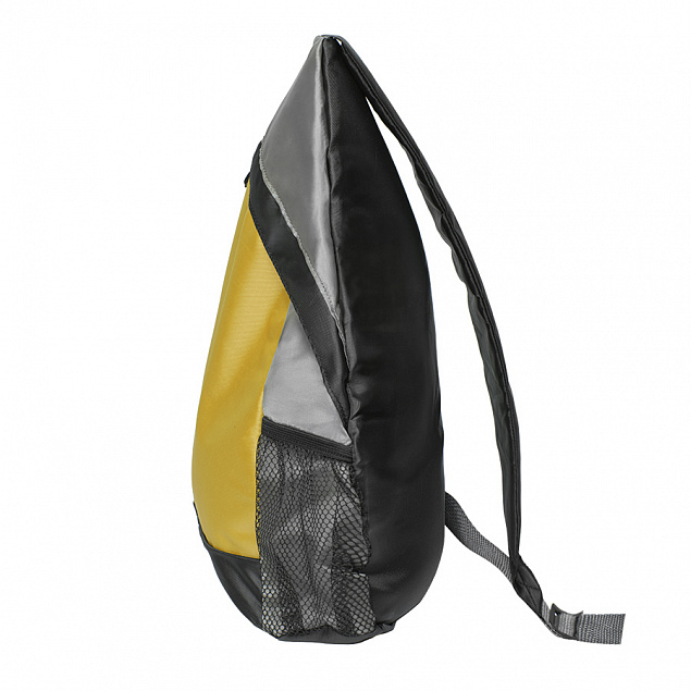 Рюкзак Pick, жёлтый/серый/чёрный, 41 x 32 см, 100% полиэстер 210D с логотипом в Волгограде заказать по выгодной цене в кибермаркете AvroraStore