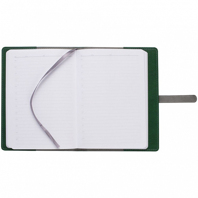 Ежедневник Cortex, недатированный, зеленый с логотипом в Волгограде заказать по выгодной цене в кибермаркете AvroraStore