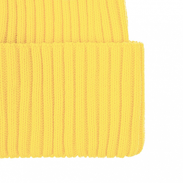 Шапка Yong, светло-желтая с логотипом в Волгограде заказать по выгодной цене в кибермаркете AvroraStore