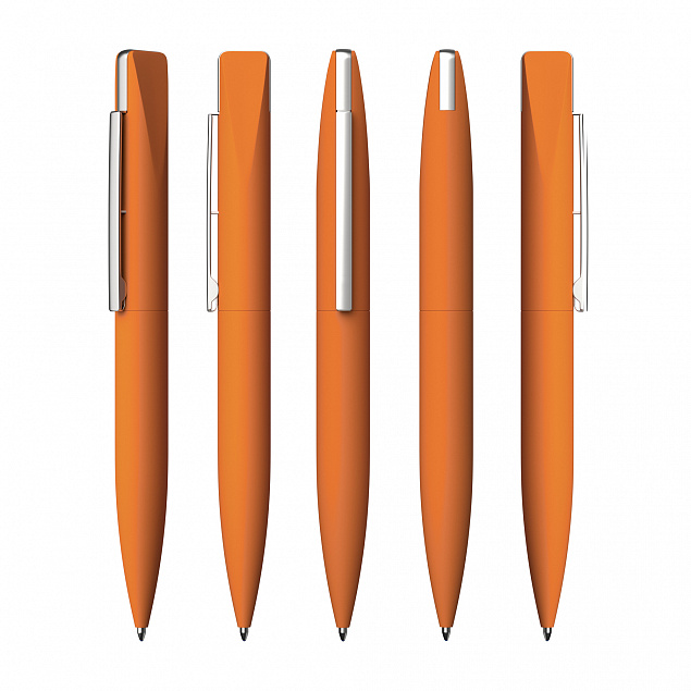 Ручка шариковая "Callisto" с флеш-картой 16Gb, оранжевый, покрытие soft touch с логотипом в Волгограде заказать по выгодной цене в кибермаркете AvroraStore