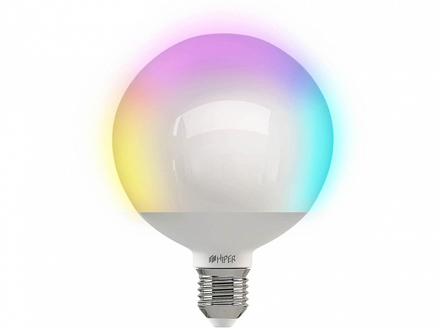 Умная лампочка HIPER IoT LED R2 RGB с логотипом в Волгограде заказать по выгодной цене в кибермаркете AvroraStore
