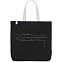 Холщовая сумка с вышивкой «Линия наименьшего сопротивления», черная с логотипом в Волгограде заказать по выгодной цене в кибермаркете AvroraStore