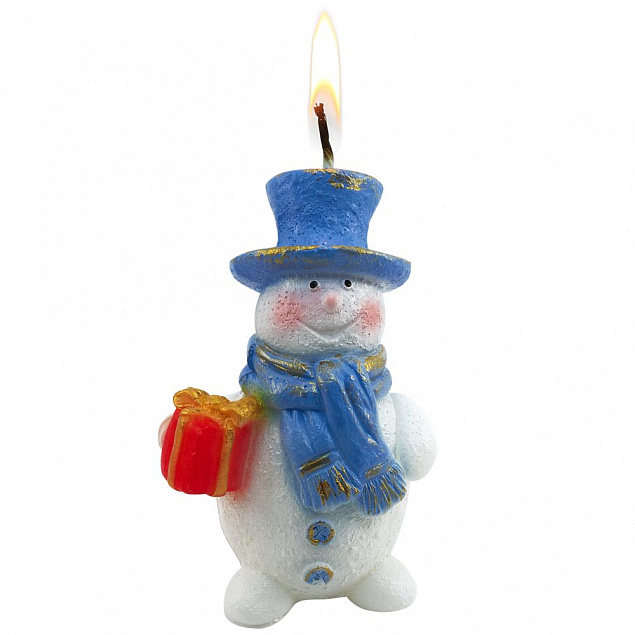 Свеча «Снеговик» с логотипом в Волгограде заказать по выгодной цене в кибермаркете AvroraStore