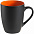 Кружка Bright Tulip, матовая, черная с оранжевым с логотипом в Волгограде заказать по выгодной цене в кибермаркете AvroraStore