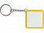 Брелок-рулетка, 1 м., белый/желтый с логотипом в Волгограде заказать по выгодной цене в кибермаркете AvroraStore