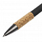 Ручка шариковая Cork, черная с логотипом в Волгограде заказать по выгодной цене в кибермаркете AvroraStore