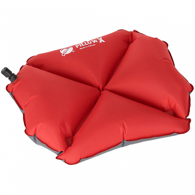 Надувная подушка Pillow X, красная с логотипом в Волгограде заказать по выгодной цене в кибермаркете AvroraStore