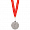 Медаль наградная на ленте  "Серебро" с логотипом в Волгограде заказать по выгодной цене в кибермаркете AvroraStore