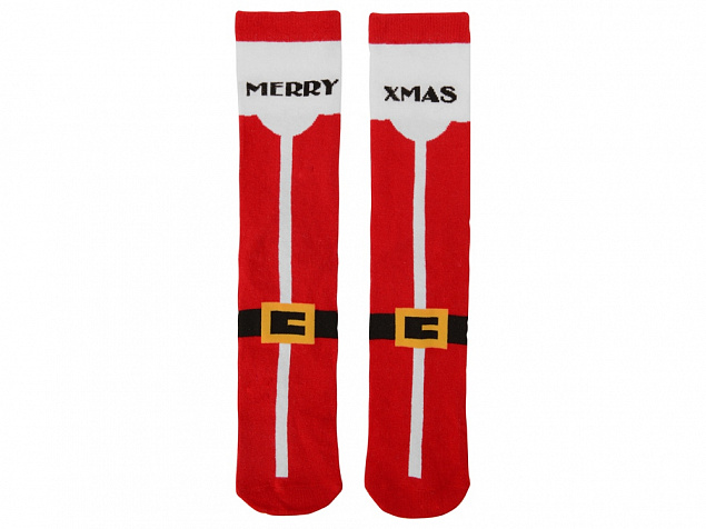 Набор носков с рождественской символикой в мешке мужские, 2 пары, красный с логотипом в Волгограде заказать по выгодной цене в кибермаркете AvroraStore